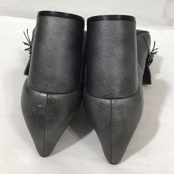 Nine West Leather Pewter Fringe Detail Pumps Size 9M - Picture 10 of 11